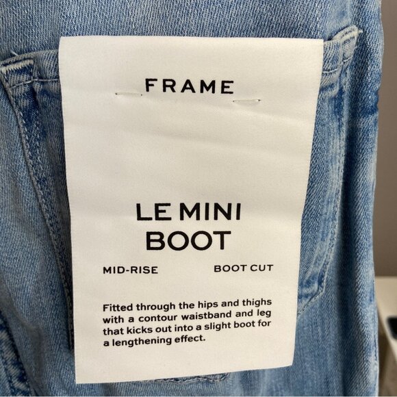 NWT Frame Denim Le Mini Boot Slit size 26 (flawed) - Picture 7 of 15